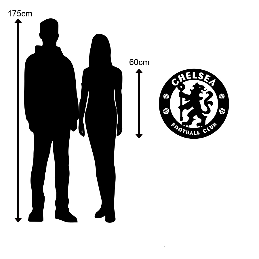 Chelsea FC Emblem Metal Signs Raised Steel Wall Art