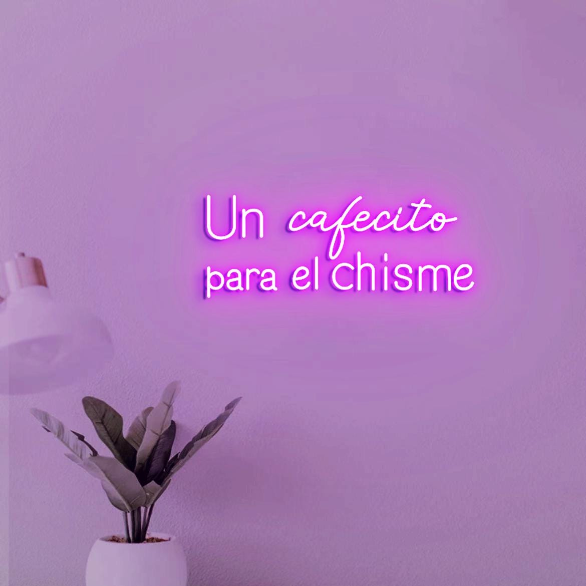 Un cafecito para el chisme Sign Neon Light, Spanish kitchen Decor, Spanish Coffee Sign, cafetería Sign, café Sign