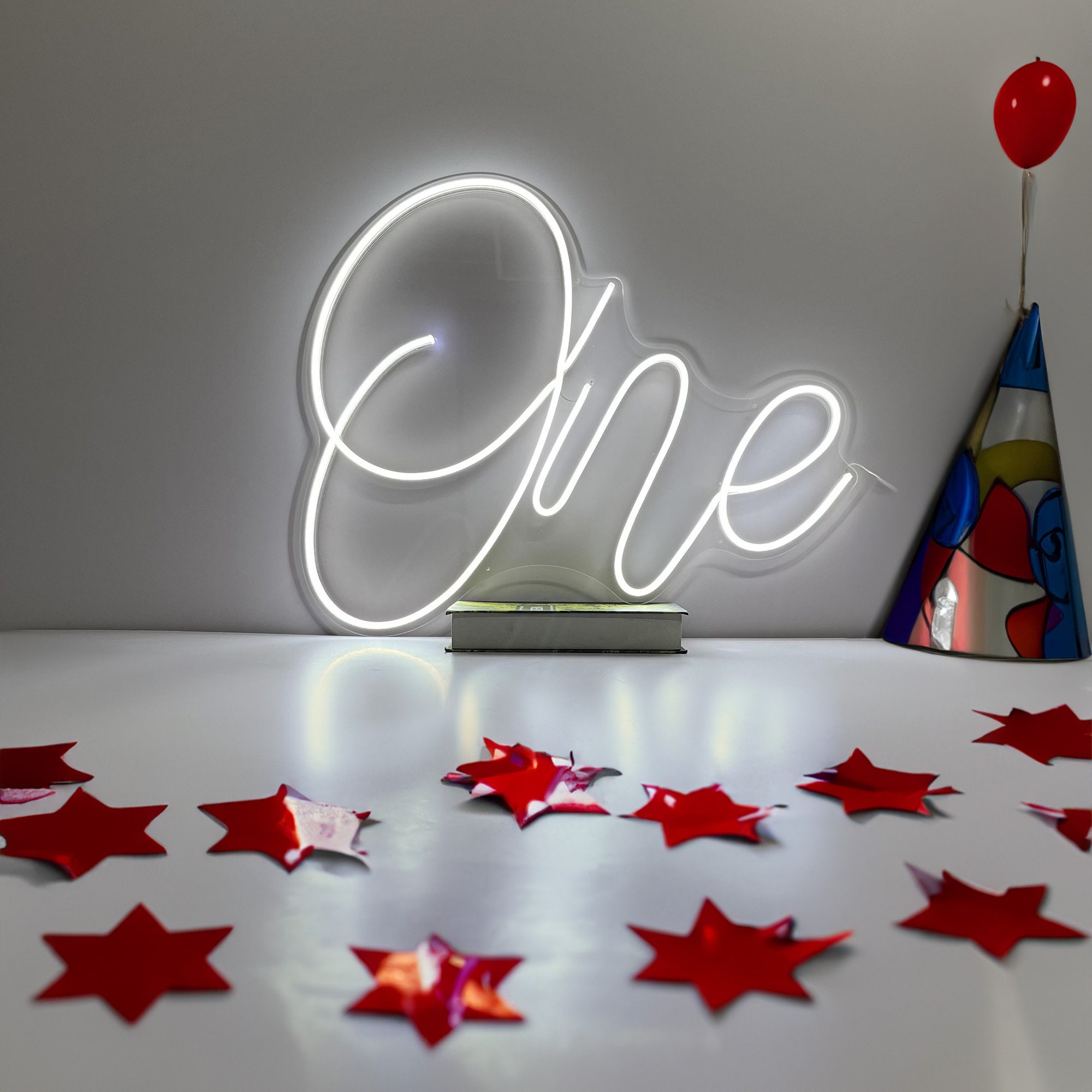 Custom Neon sign "One" First Birthday Decoration 1st Baby Shower Neon Sign Wall Decor Neon Sign Art Led Neon Sign Neon Light Neon Name Sign
