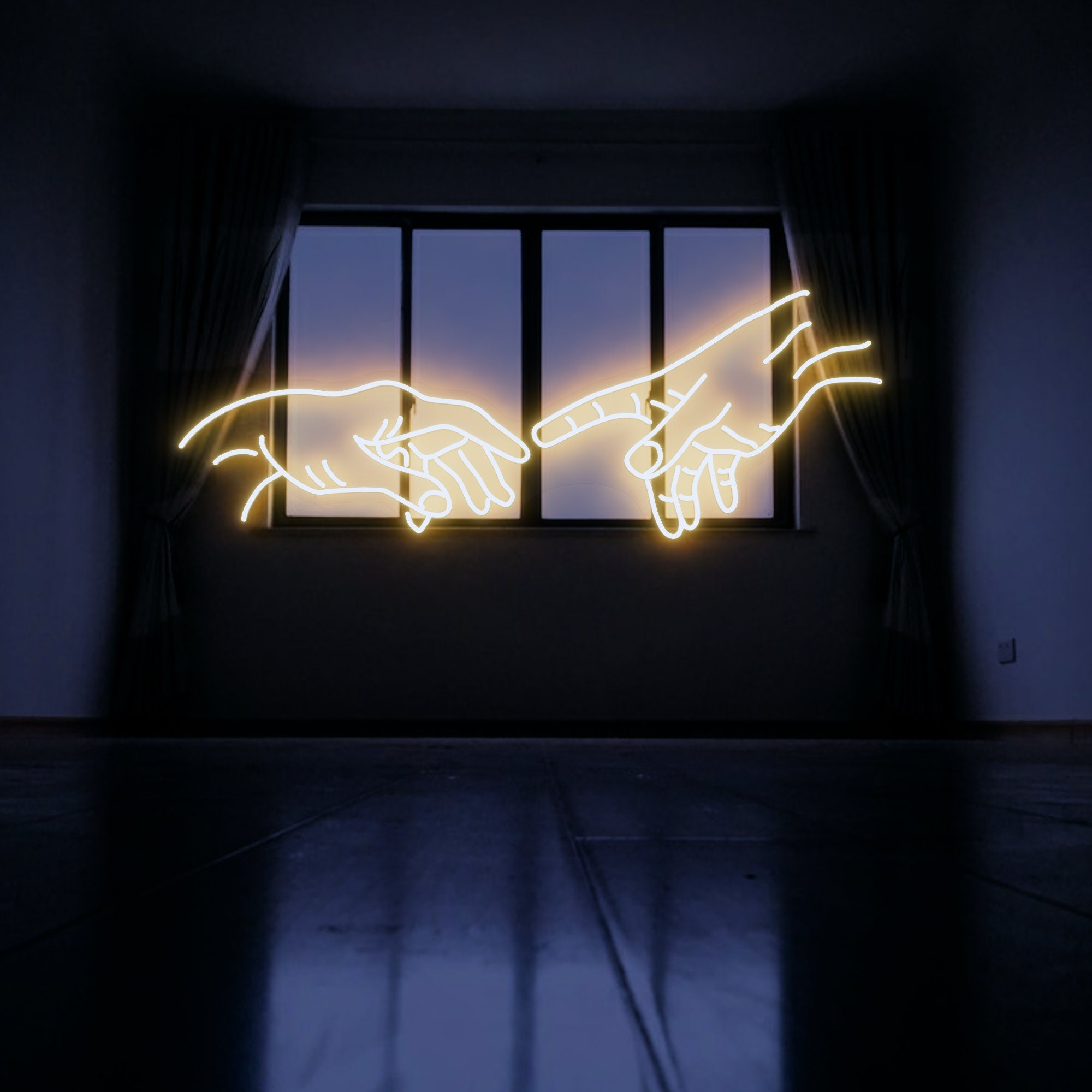 Hands of God Neon Sign, Hand of God Wall Art Neon Sign, Interior Bedroom Neon Light Decor, Hand of God Jesus Light Sign, Hand Joint Led Sign