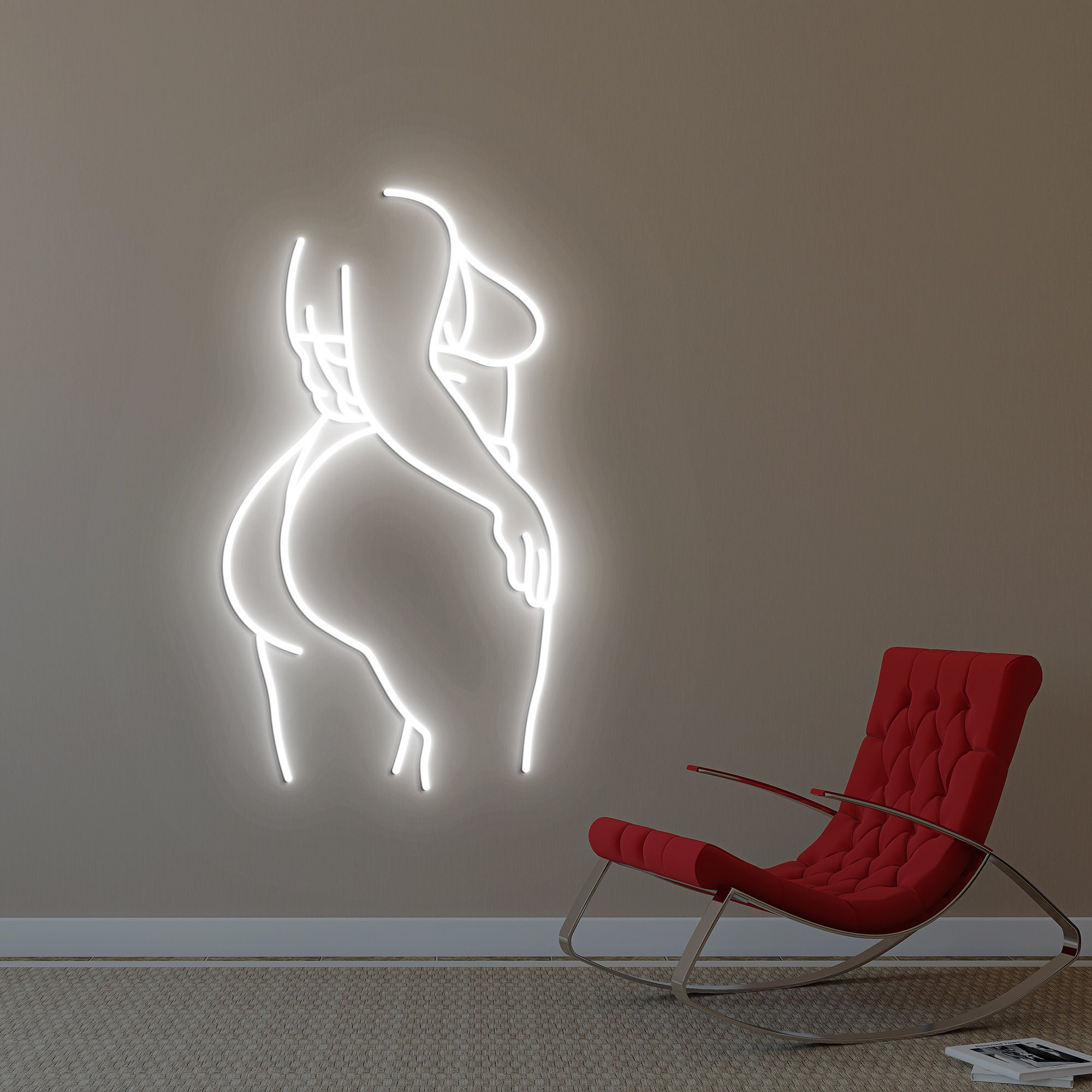 Woman Neon Light, Neon Sign Light Decor, Body Bedroom Neon Sign, Bedroom Neon Lights, Home Neon Lights, Woman Wall Decoration