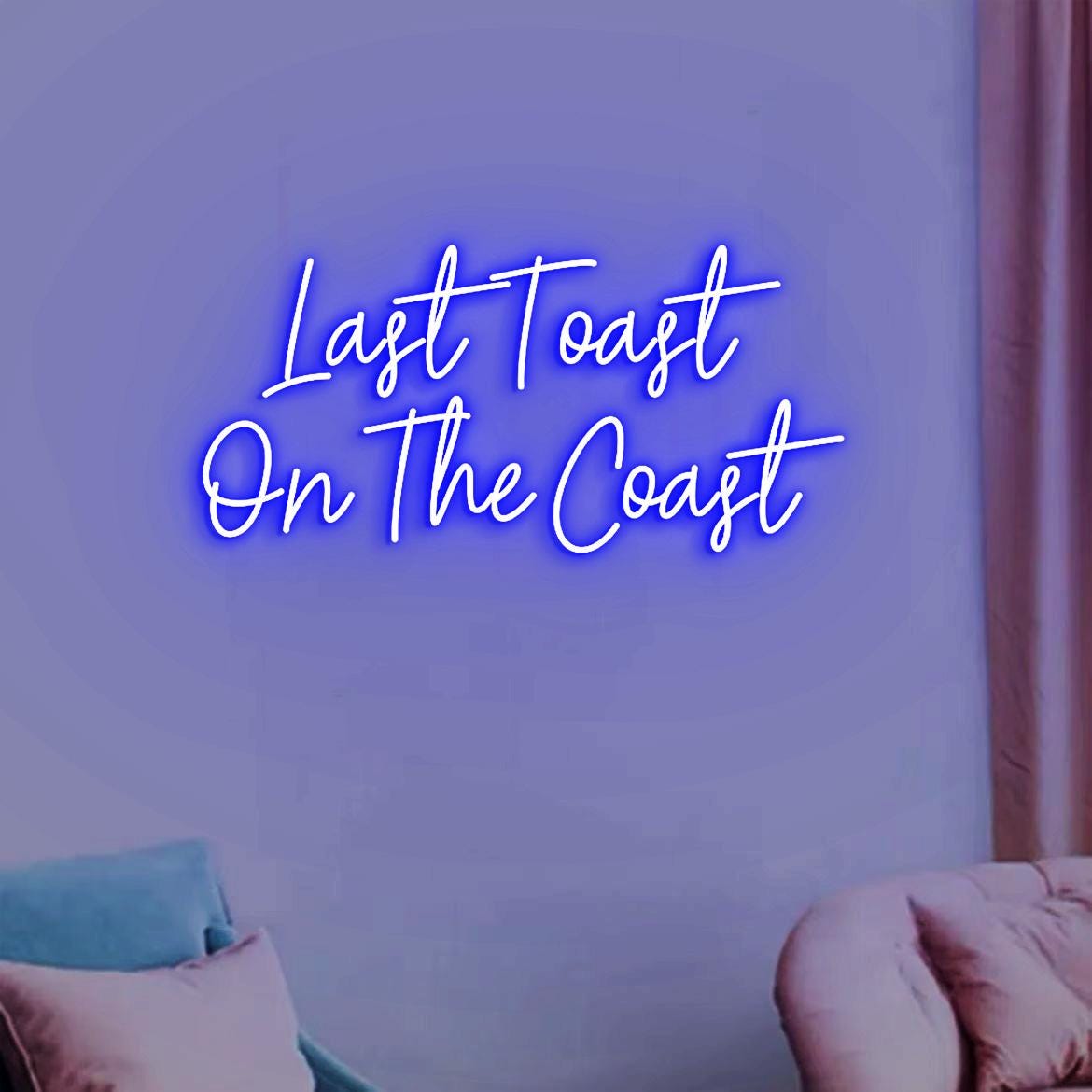 Last Toast On the Coast Sign Neon Light, Beach Bachelorette Party Backdrop Decor, Beach Bach Sign. Coastal Bachelorette Party Decor Neon