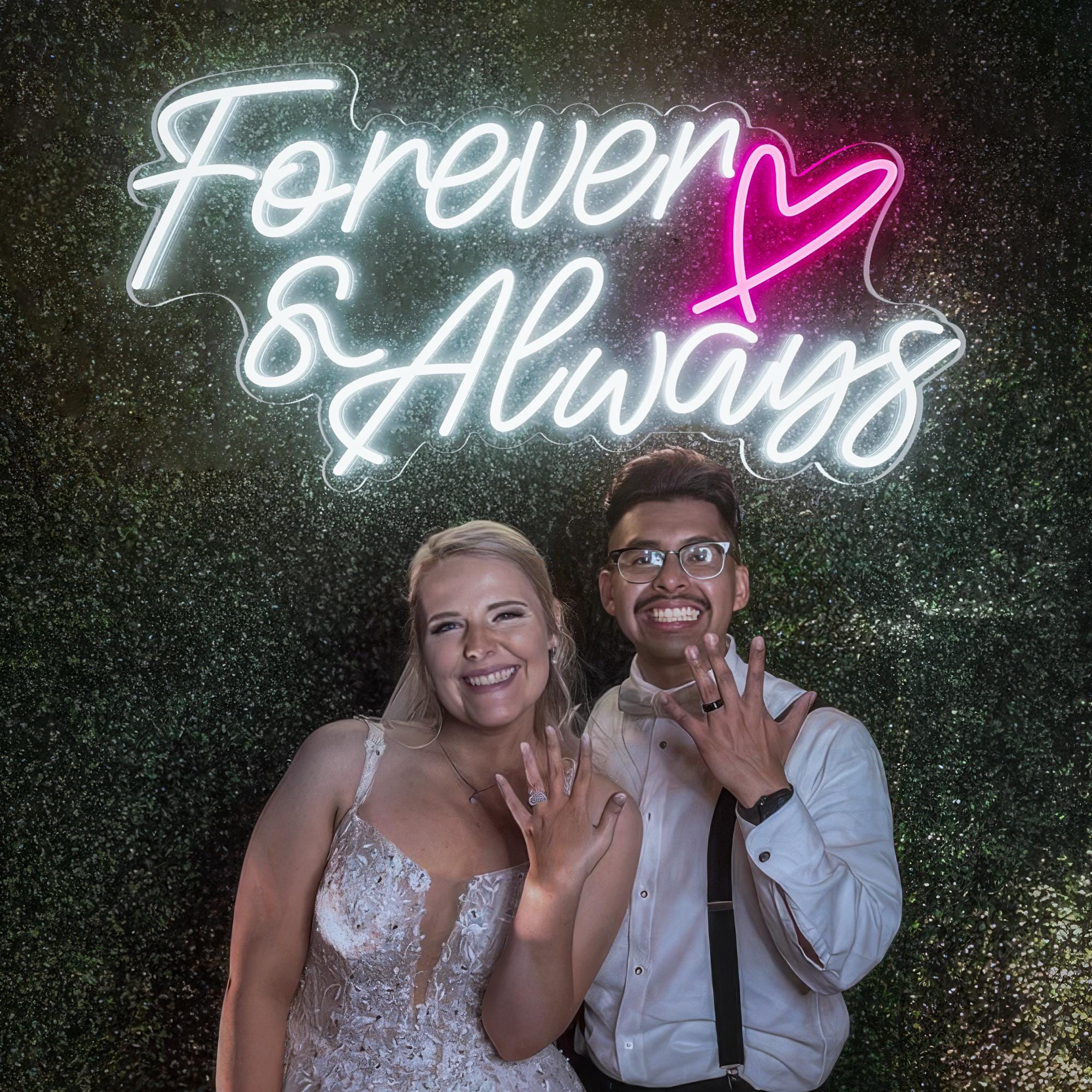 Custom Name Neon Sign | Forever & Always Custom Neon Sign | Wedding Gifts Neon Sign | Wedding Party Neon Sign |Neon Sign Custom | Wall Decor