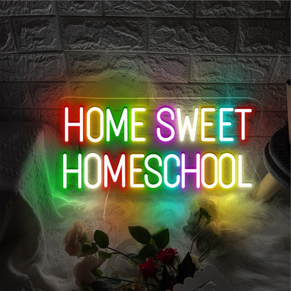 Home Sweet Homeschool Neon Sign, Positive Affirmation, Kids Wall Neon, Growth Mindset, Classroom Decor, Positive Classroom, Education Gifts