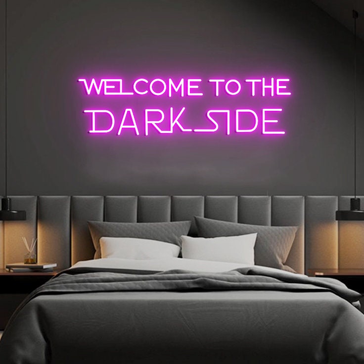 Welcome to the Dark Side, Neon Sign Light, Neon Signs for Game Room Man Cave Bedroom Wall Decor Birthday Gift
