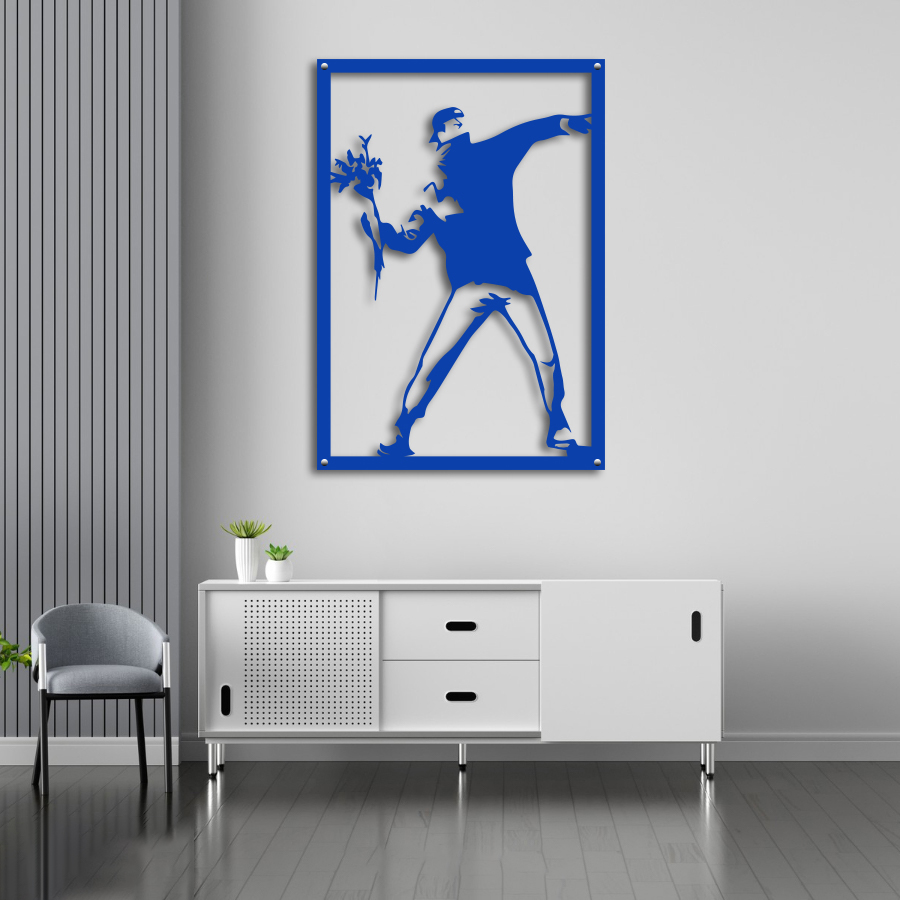 Banksy – Love Is In The Air (Flower Thrower) Adaption