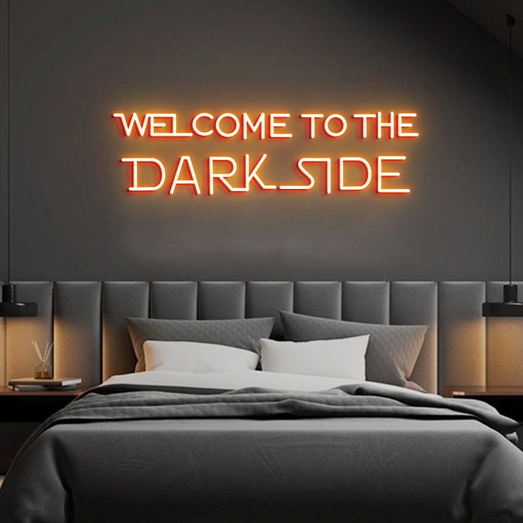 Welcome to the Dark Side, Neon Sign Light, Neon Signs for Game Room Man Cave Bedroom Wall Decor Birthday Gift