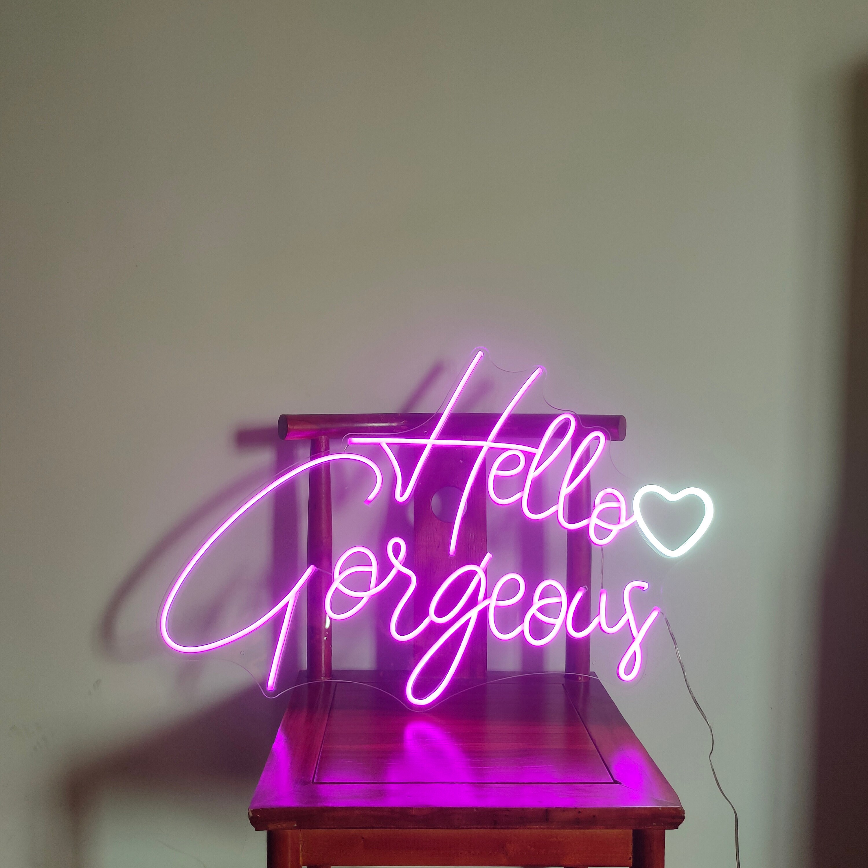 Custom Neon Sign | Hello Gorgeous Neon Sign | Wedding Neon Sign | Led neon sign | Customized Neon Sign | Neon Name Sign| Neon Sign Light
