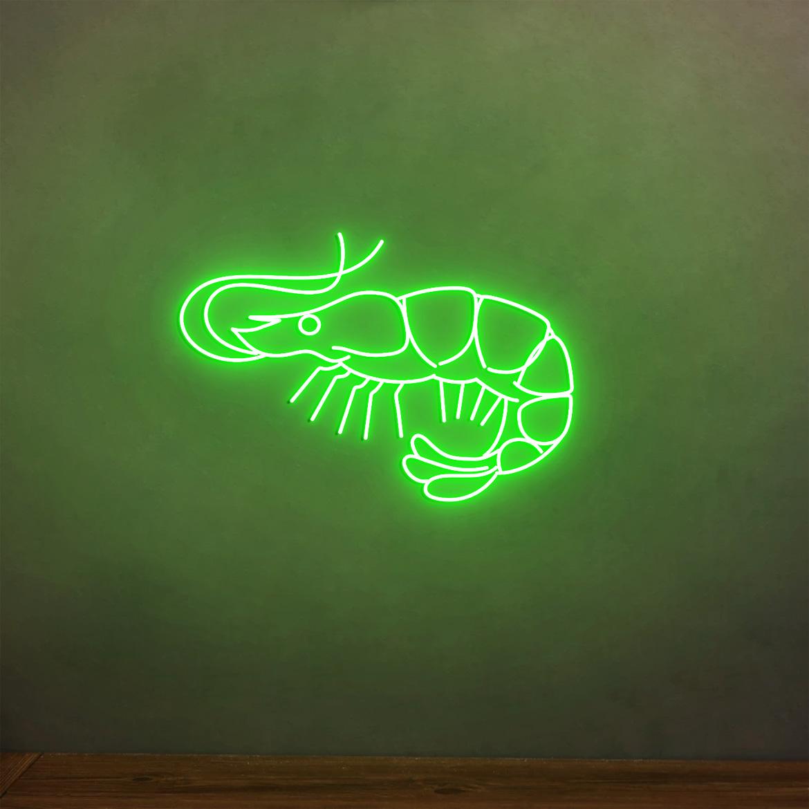 Shrimps Led Neon Light, Seafood Restaurant Wall Decor, Shrimps Decorations, Ocean Animals Shrimps, Shrimps Kitchen Chef Decor, Cute Shrimps