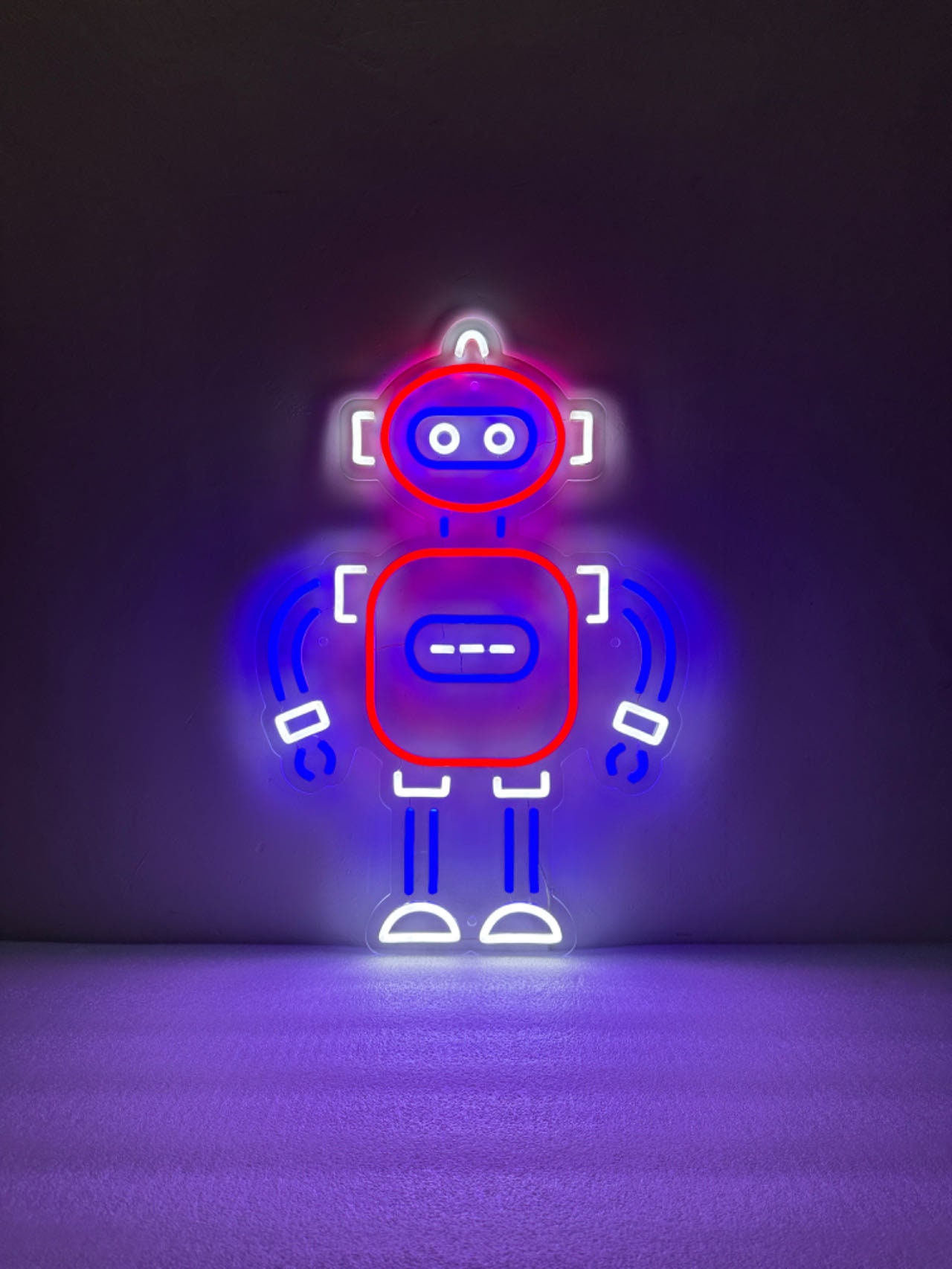 Robot Neon Light, Neon Sign Light Decor, Robot Bedroom Neon Sign, Bedroom Neon Lights, Home Neon Lights, Robot Wall Decoration