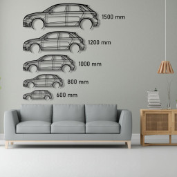 Audi A1 Raised Steel Wall Art