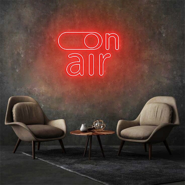 On Air Neon Sign, On Air Sign, Recording Studio Sign, Man Cave Decor, Recording Light, Neon Sign for Recording