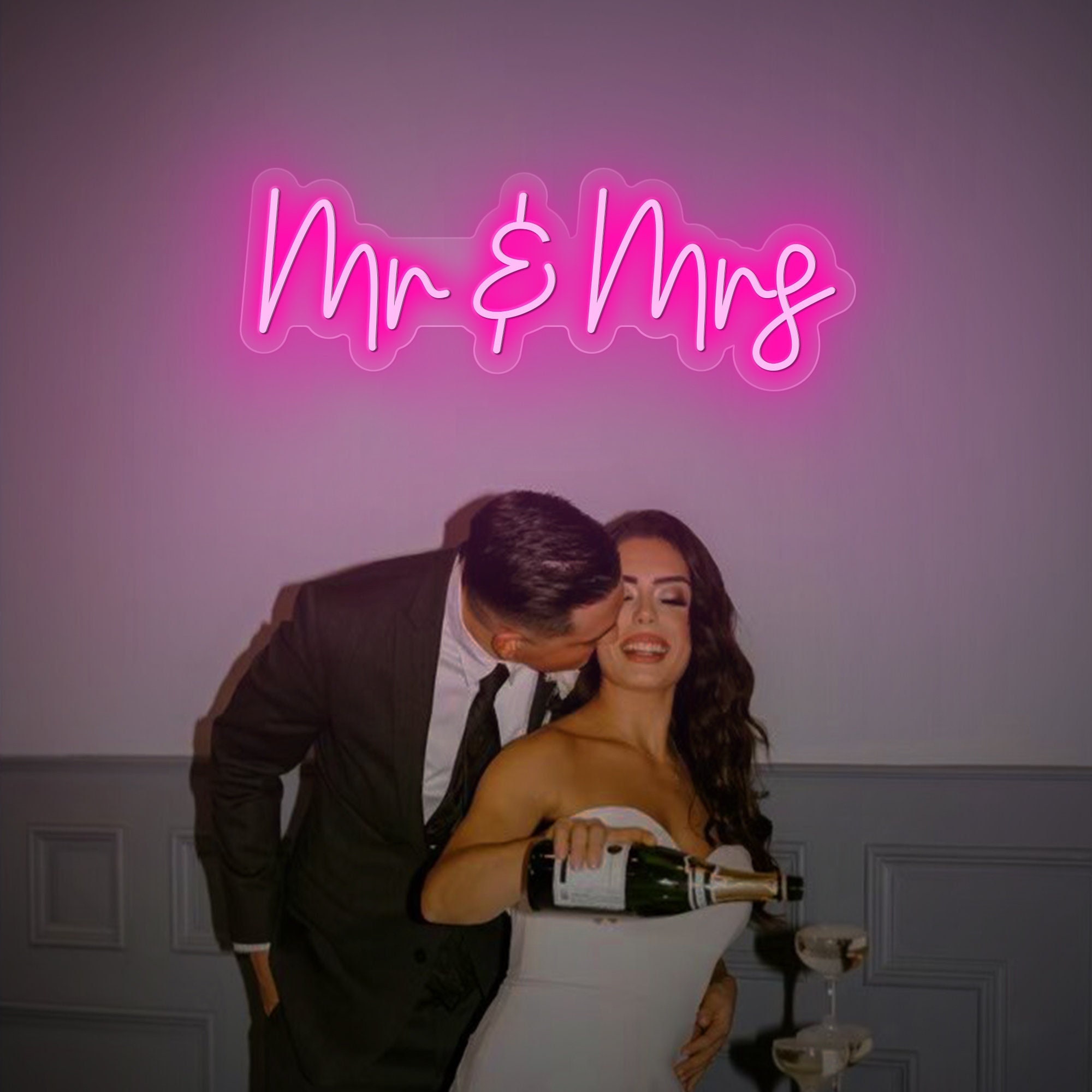 Mr & Mrs Wedding Neon Sign,Mr Mrs Neon Sign, Custom Wedding Decor,Led Neon Sign, Wedding Backdrop,Neon Wedding Sign, Personalized Gift