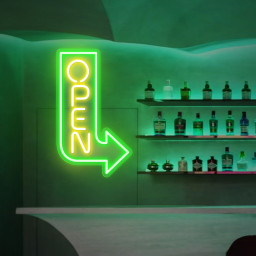 Open Neon Sign, Open Arrow Neon Sign,Led Business Open Sign, Custom Neon Open Sign For Business Sign, Restaurant Bar Open Neon Light