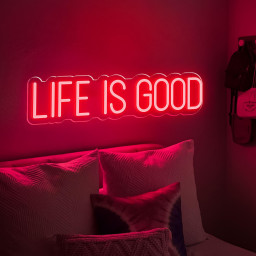 LIFE IS GOOD Neon Signs, Led Sign Neon Lights, Neon Lights for Wall, Bedroom, Game Room Decor,Handmade Sign,Wall Art,Gifts For Her