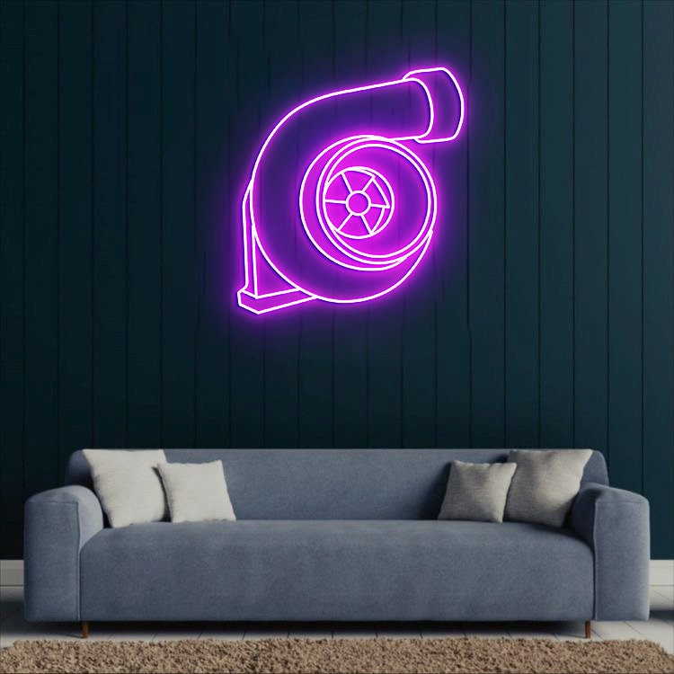Turbo Neon Light, Turbo Wall Art, Car Garage Decor, Man Cave Gift, Gift for Men