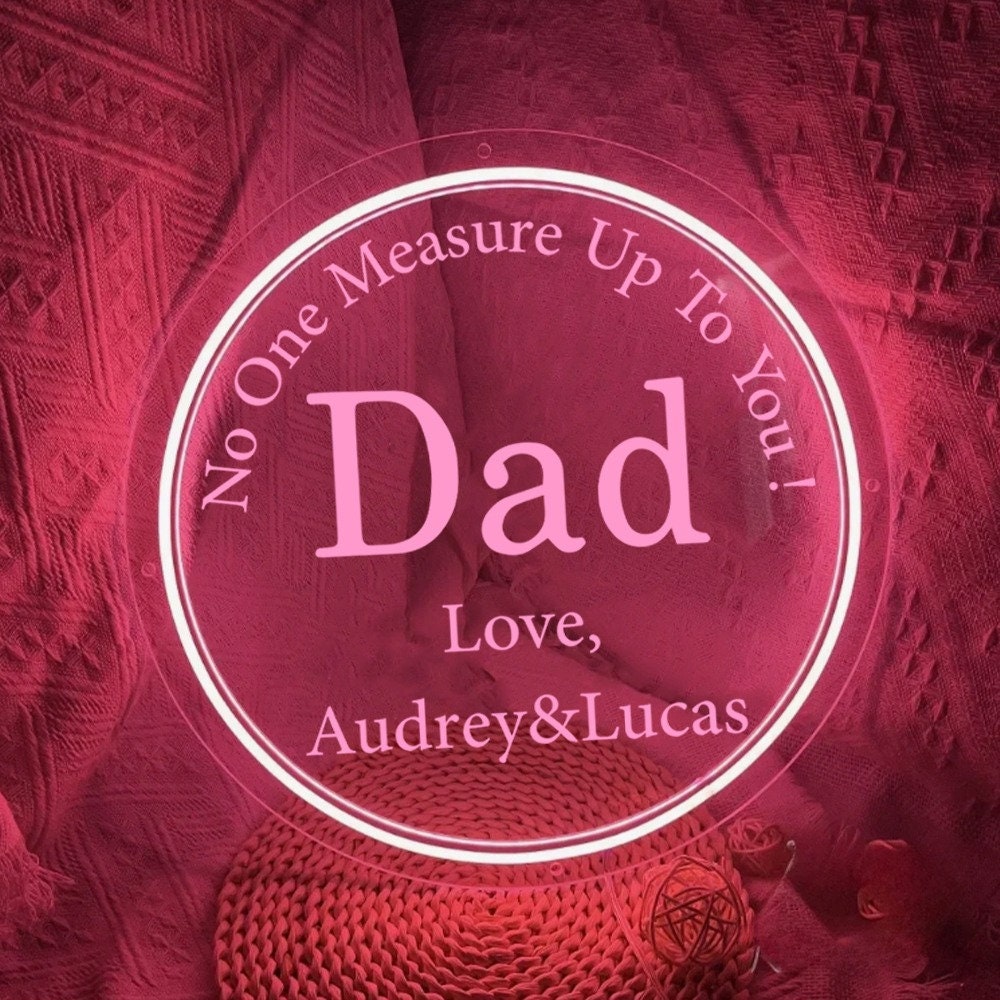 Custom Daddy Neon Sign, Papa With Kids Name, First Bump Neon Sign, Customized Kid Names, Father's Day Neon Sign, Dad Neon Sign, Gift For Dad