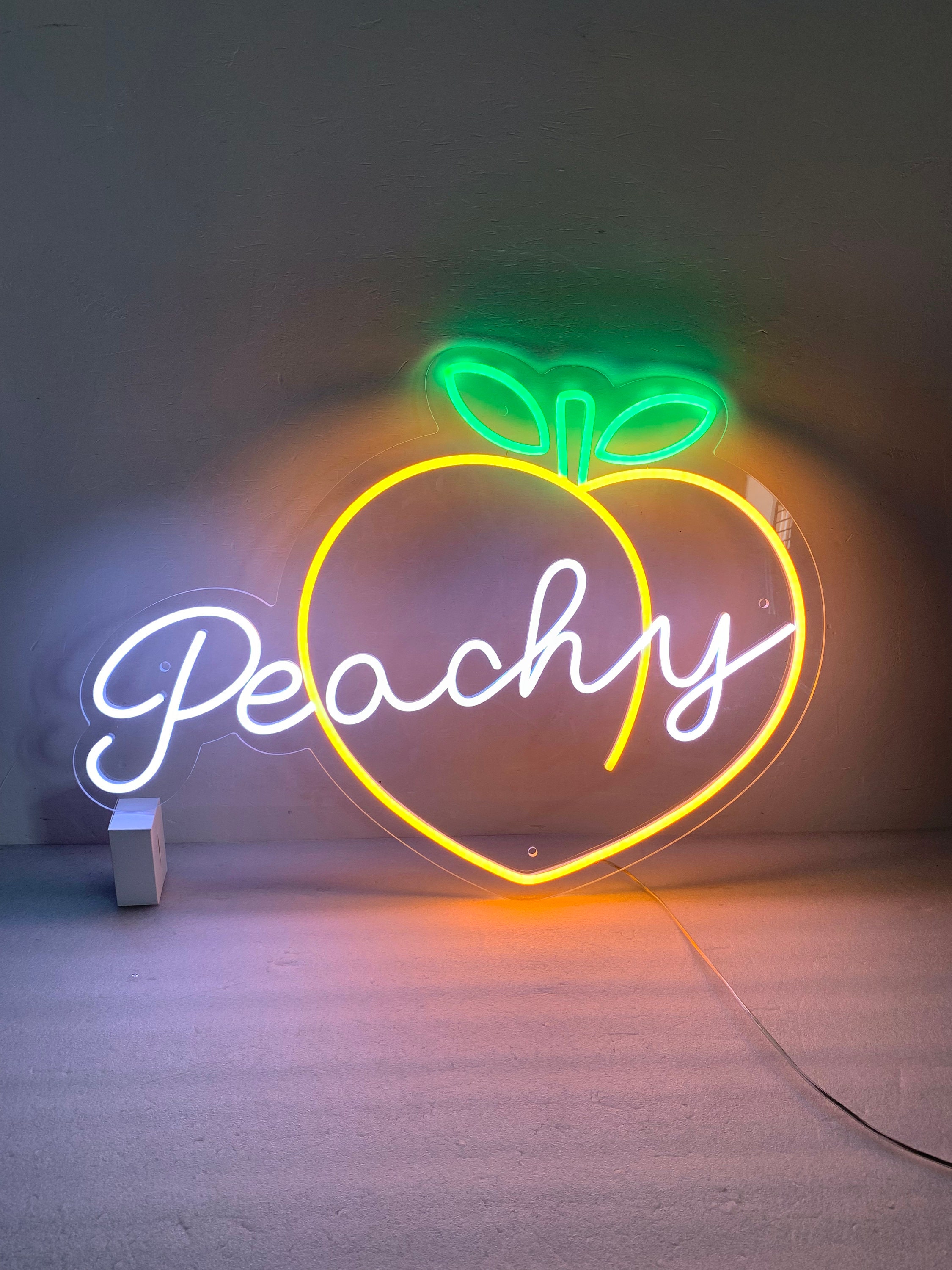 Peachy Neon Sign, Just Peachy, Peachy Sign, Peach Wall Decor, Neon Wall Sign