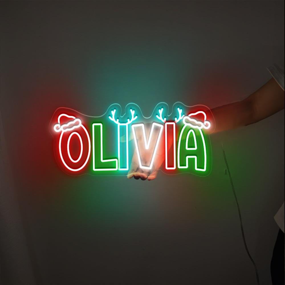 Custom Name Christmas Neon, Christmas Gifts, Christmas Neon Sign, Family photo Christmas Neon, Christmas Family, Christmas Neon Sign Gifts