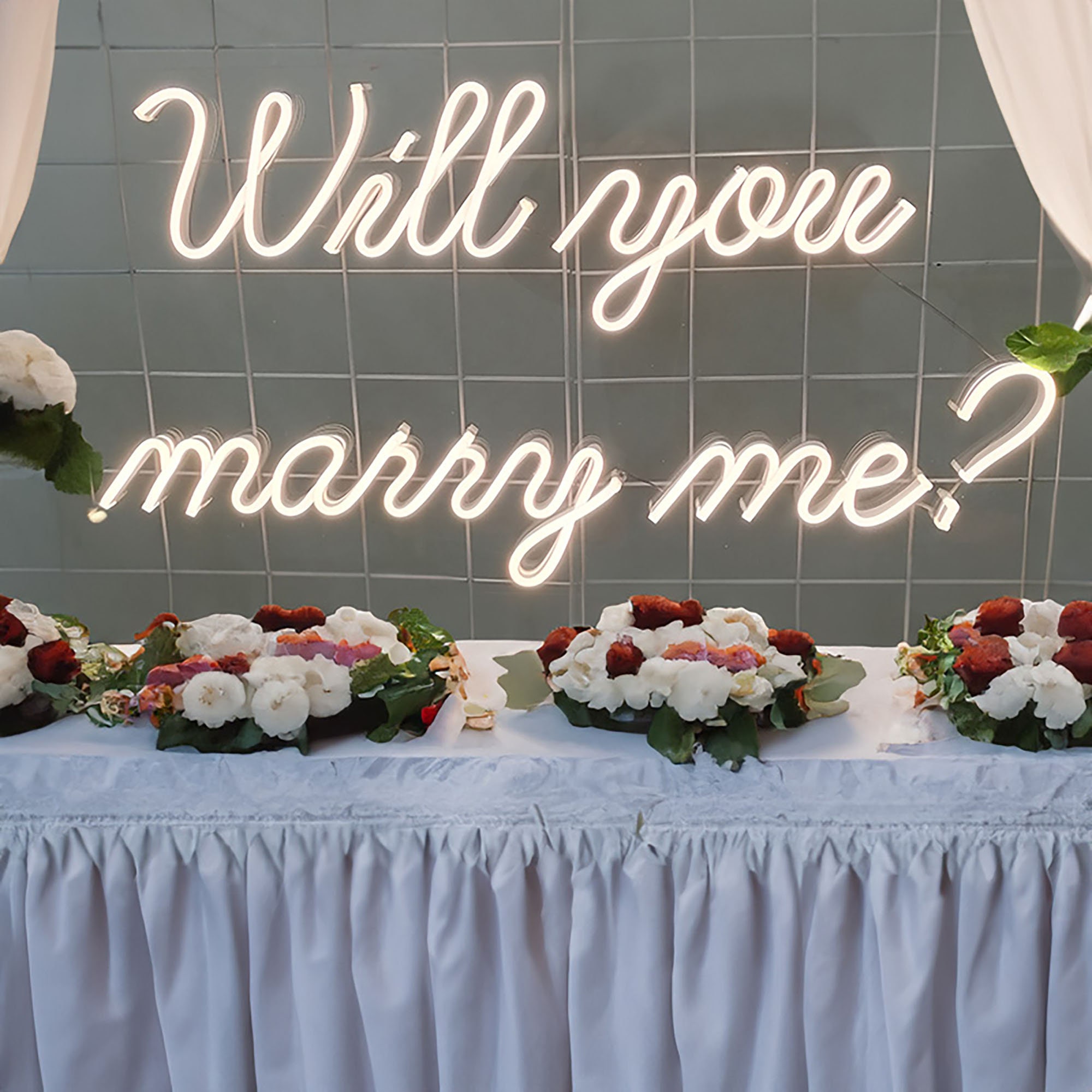 Will You Marry Me Neon Sign,Wedding Neon Sign, Proposal Sign Proposal Decor,Led Neon Sign Engagement Wedding Party Backdrop Wall Home Decor