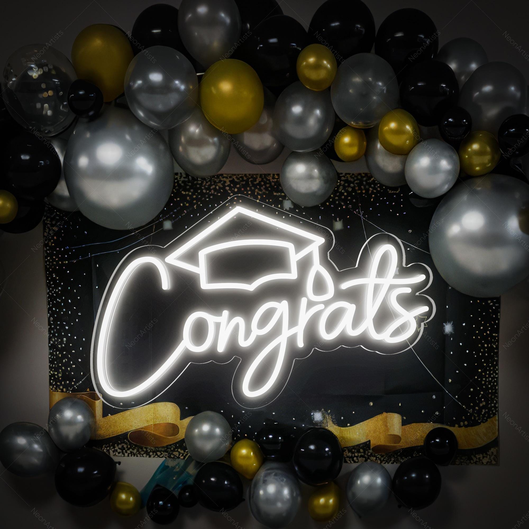 Congrats Neon Sign,Congrats Name Sign,Custom Congrats Neon Sign,Graduation Party Decorations Neon Sign,Party Wall Decor,Graduation Gift