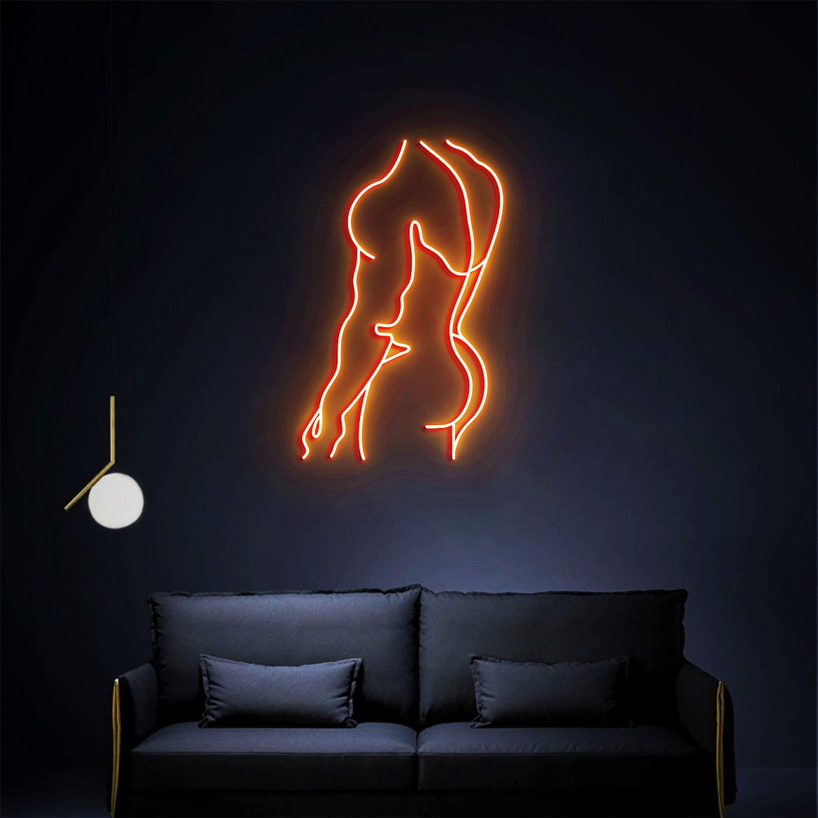 Man Neon Sign, Man Bedroom Wall Decor , Masculine Art, Man Wall Art , Man Body Wall Art Sign, Man Art