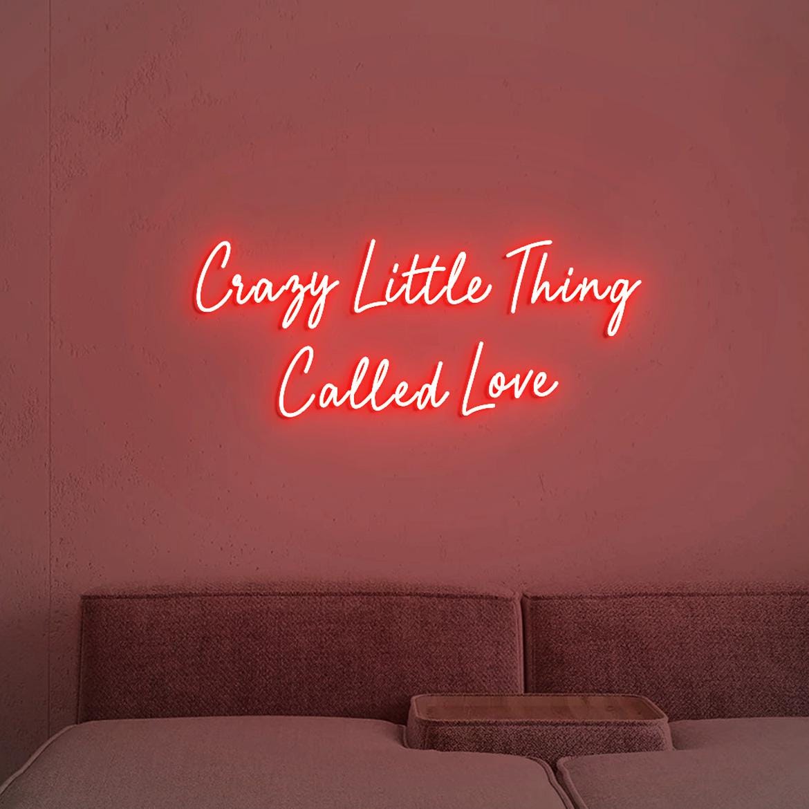 Crazy Little Thing Called Love Neon Sign Light Custom, Personalized Neon Light Pink Decor, Neon Light for Bar Party Decor