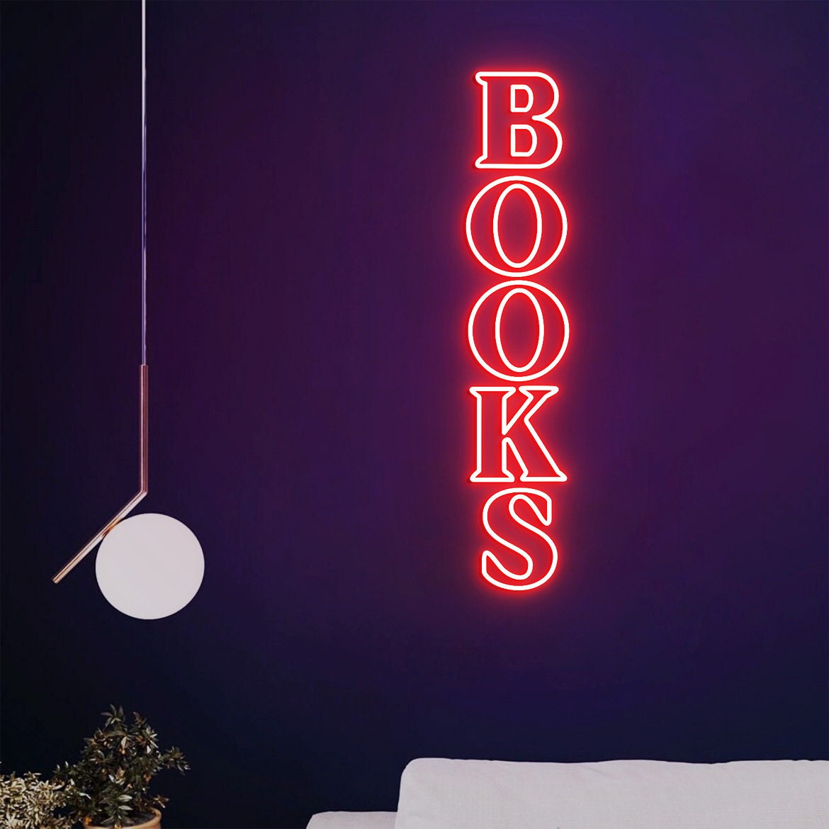 Books Neon Sign, Books Sign, Reading Room Decor, Book Lovers Gift, Personalized Library Sign, Reading Room Sign, Book Club Decor