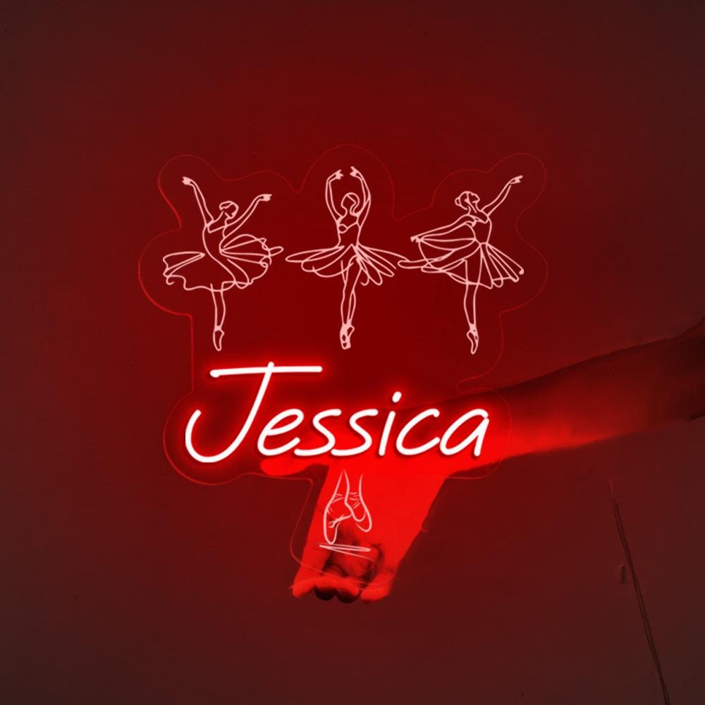 Personalized Name Ballet Neon Sign Gifts, Custom Ballerina Neon, Ballerina Neon ,Dance Teacher Gift, Dance Mom Neon Led, Gift For Dancer
