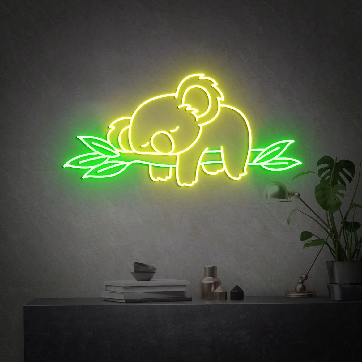 Koala Bear Neon Light, Cute Animals Neon Sign, Koala bear Bedroom Neon Sign, Koala Neon Light, Home Neon Lights, Kaola Neon Wall Decoration