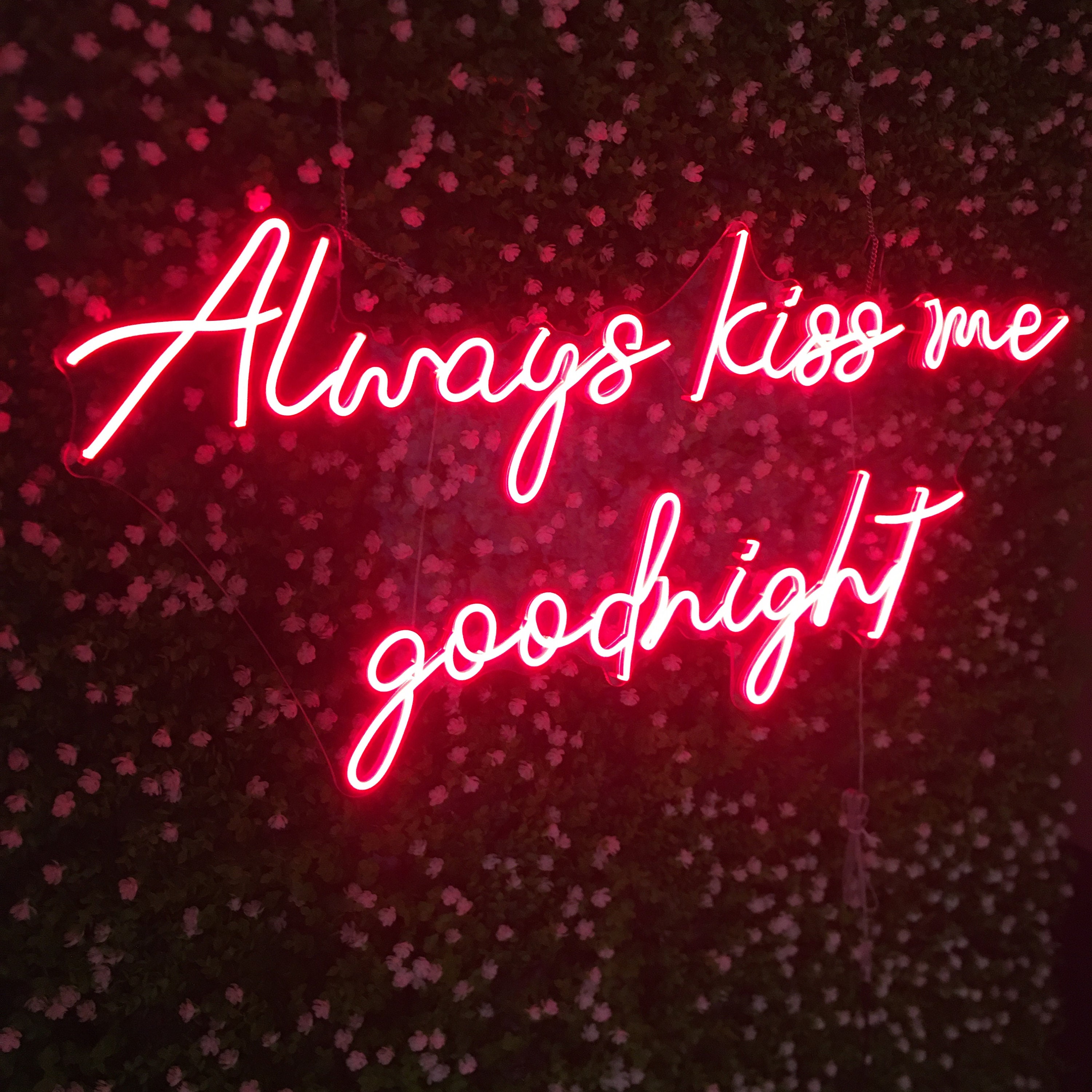 Always kiss me good night Neon Sign Bedroom Custom Neon Sign Wall Decor Night Light Customized Neon Sign Wedding Neon Sign Neon Howdy Sign