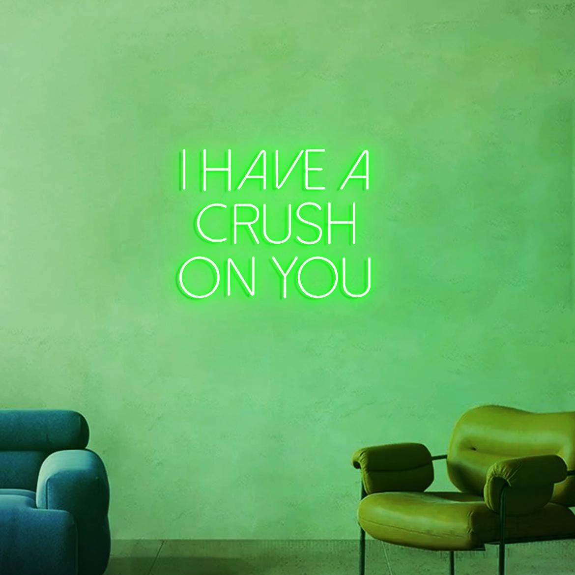 I Have Crush on You Neon Sign, Crush on you Sign, Custom Neon Sign Wall Decor, Red Light Neon Wall