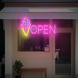 Ice Cream Open Sign,Ice Cream Led Neon Sign,Pink Light Up Neon Sign, Ice Cream Car Led Sign,Signage Gift for Opening