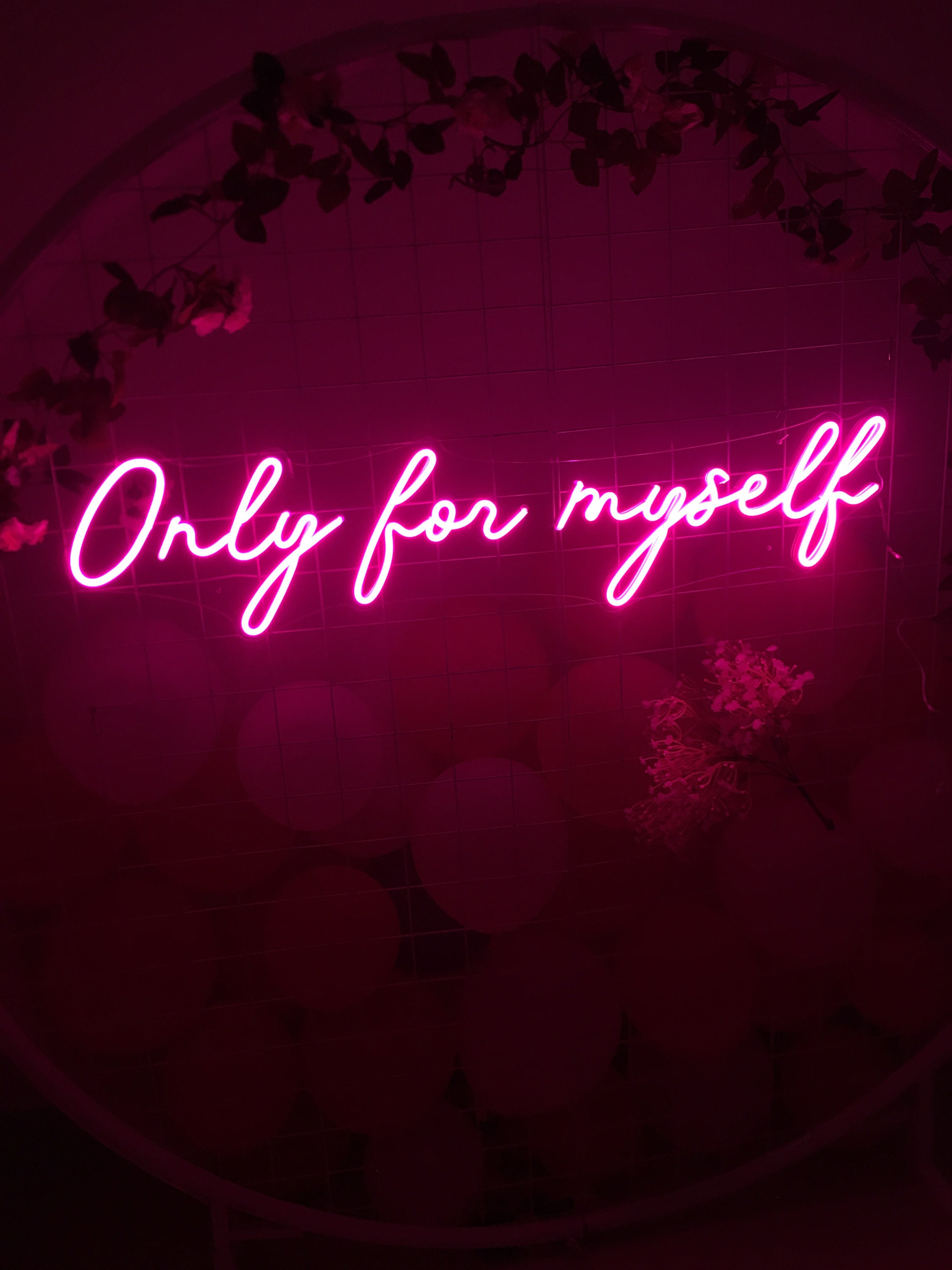 Custom Neon Sign| Only For Myself Neon Sign | Neon Sign Bedroom | Neon Sign Wall Decor | Neon Sign Art | Neon Light Led | Neon Light Signs