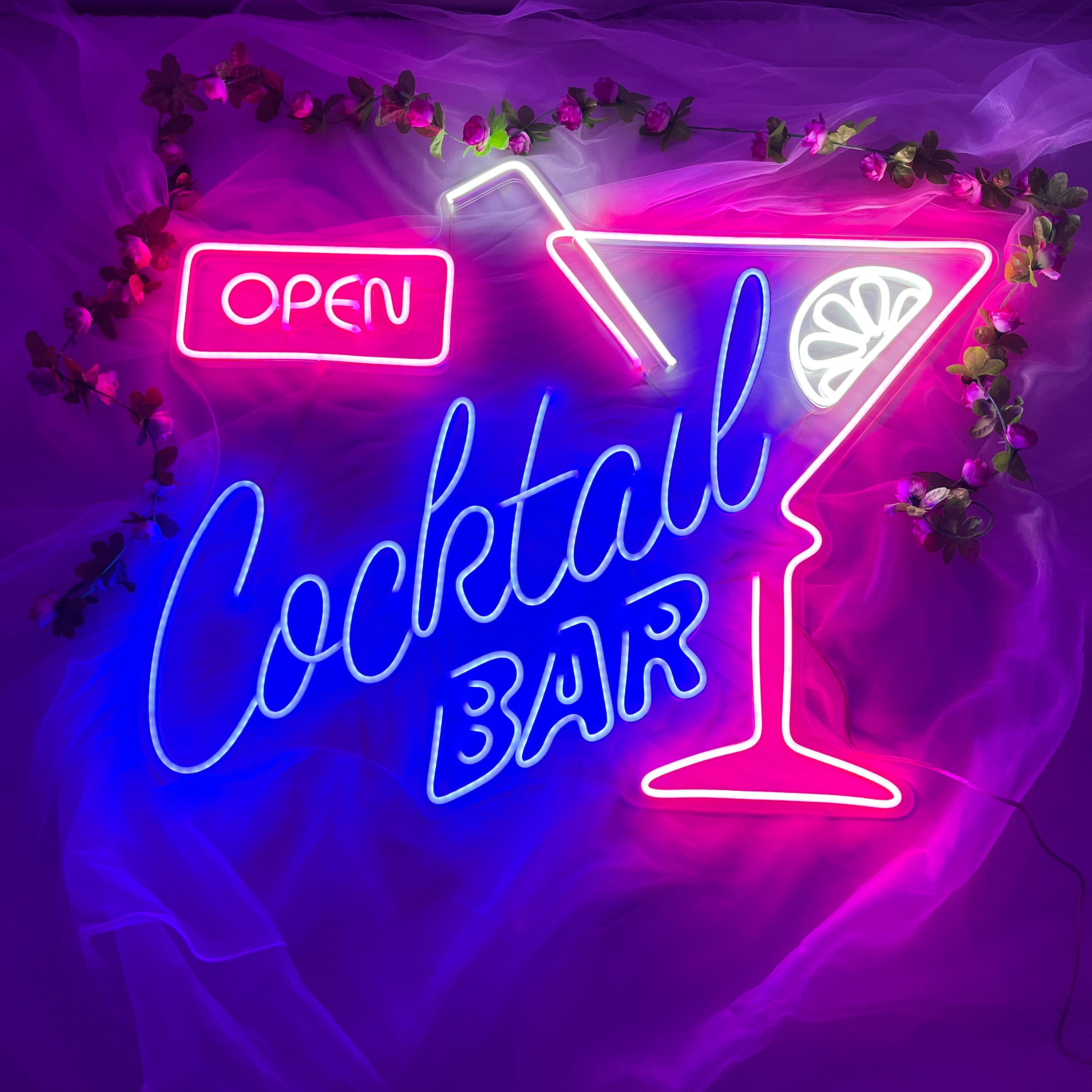 Custom Bar Neon Light | Neon bar sign | Led Light Cocktail | Hneon beer sign | Bar open Neon Signs | Champagne beer LED Decor Club Signage