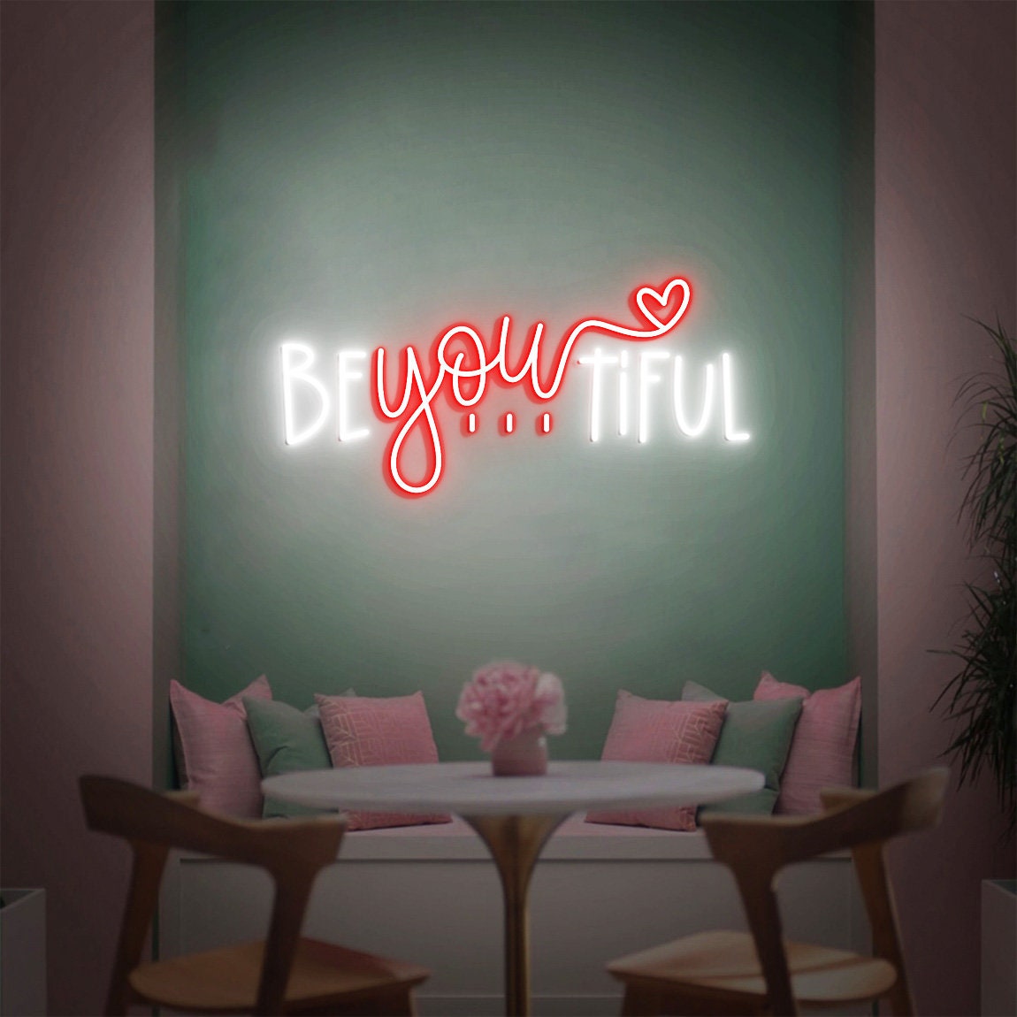 Custom Be You Tiful Sign, BeYouTiful Sign for Girl Bedroom Decor, Makeup Room Sign, Custom Beautiful Sign Gift for Beauty Salon