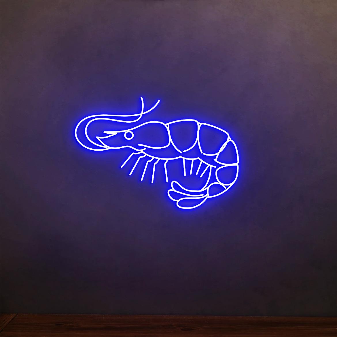 Shrimps Led Neon Light, Seafood Restaurant Wall Decor, Shrimps Decorations, Ocean Animals Shrimps, Shrimps Kitchen Chef Decor, Cute Shrimps