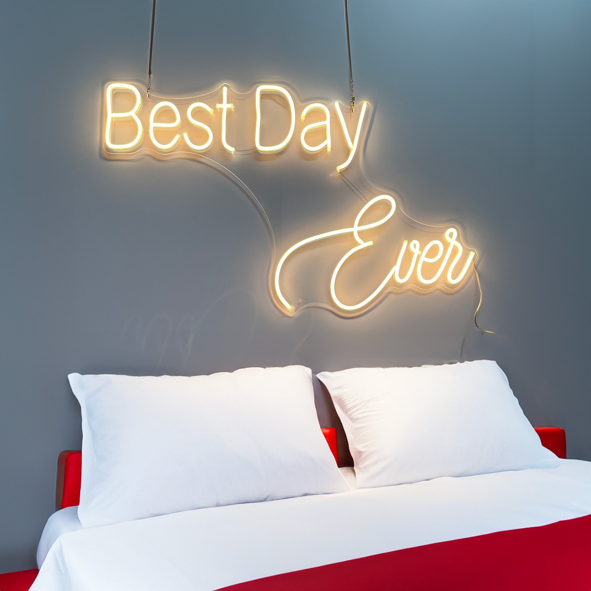 Best Day Ever Neon Sign, Custom Neon Sign Aesthetic , Wedding Neon Sign Wall Decor, Neon Sign Bedroom, Wedding Flower Wall Sign