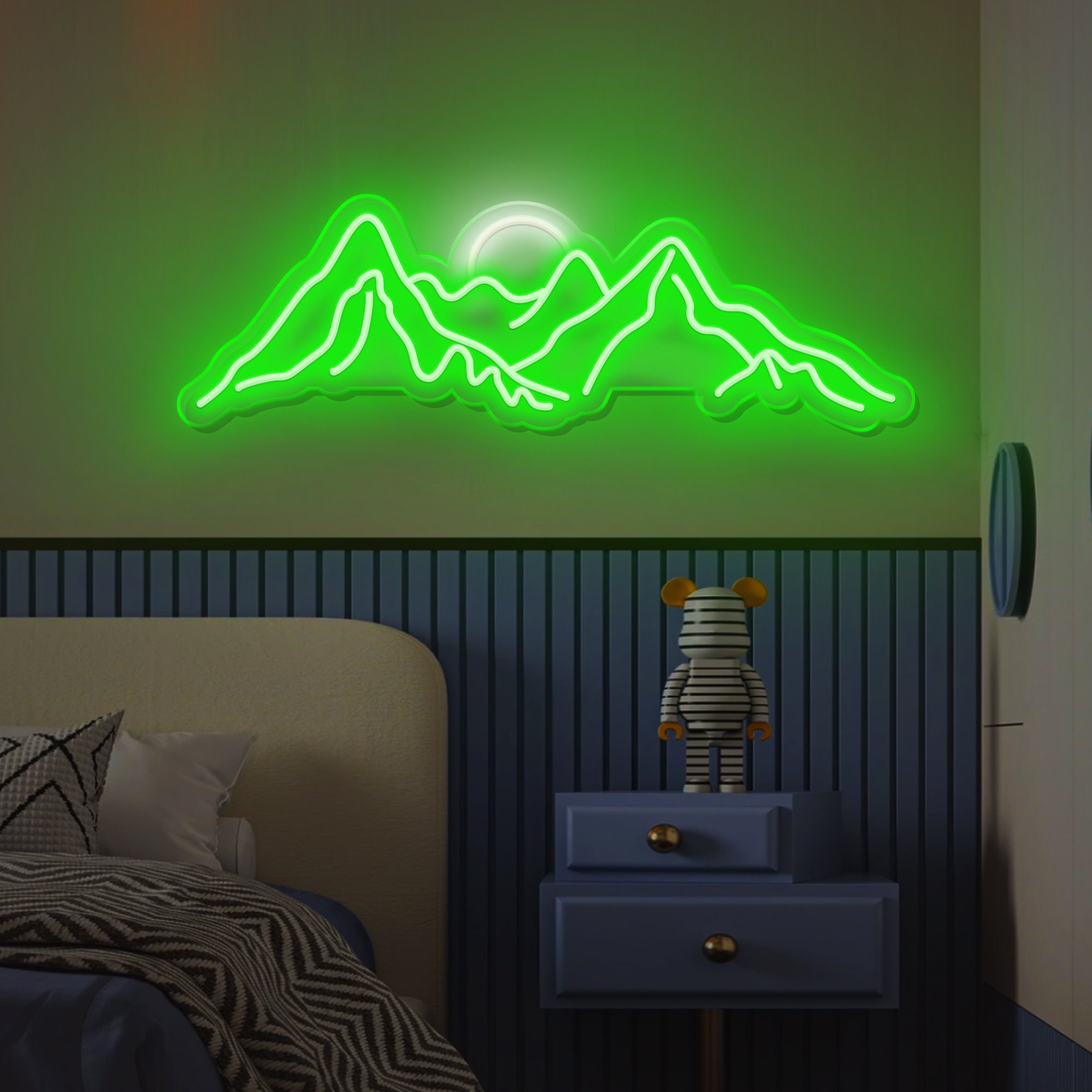 Mountain Sunset Neon Sign/ Mountain Neon Sign/ Gifts for Family/ Aesthetic Wall Art/ Led light Wall Decor/ Personalized Gifts/Christmas Gift