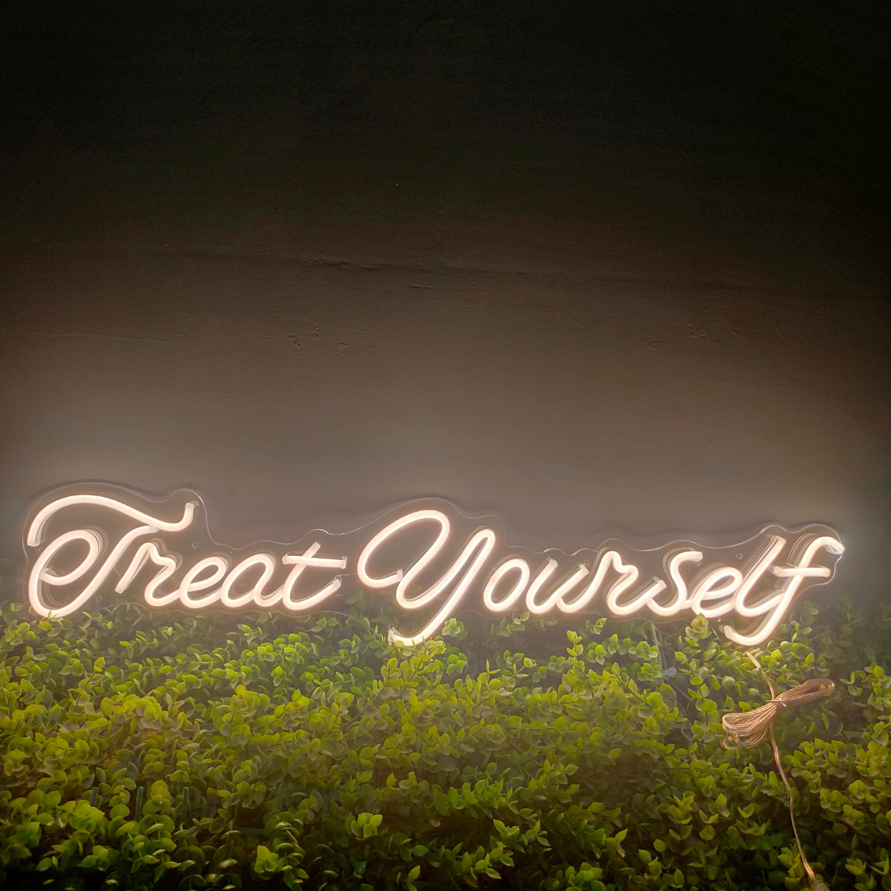 Treat Yourself Neon Signs Custom Led Neon Sign Bedroom Wedding Neon Sign Art Neon Light Sign For Wall