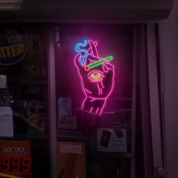 Smoke Led Sign,Smoking Hand With Eye Neon Light,Led Neon Sign Art, Custom Bar Sign,Smoke Shop Led Decor,Window Neon Light Decor