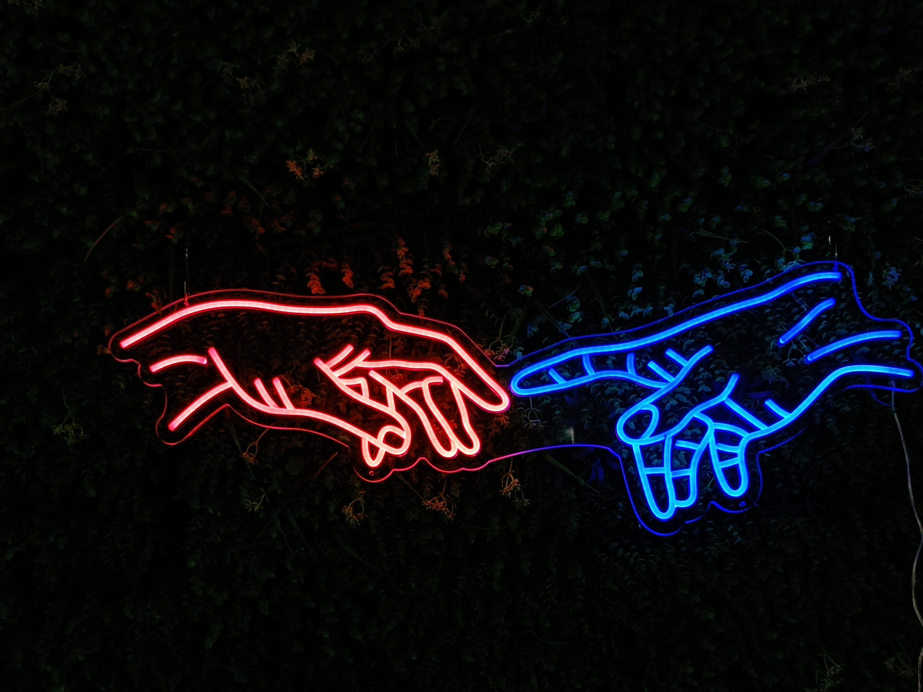Hands of God Neon Sign, Hand of God Wall Art Neon Sign, Interior Bedroom Neon Light Decor, Hand of God Jesus Light Sign, Hand Joint Led Sign