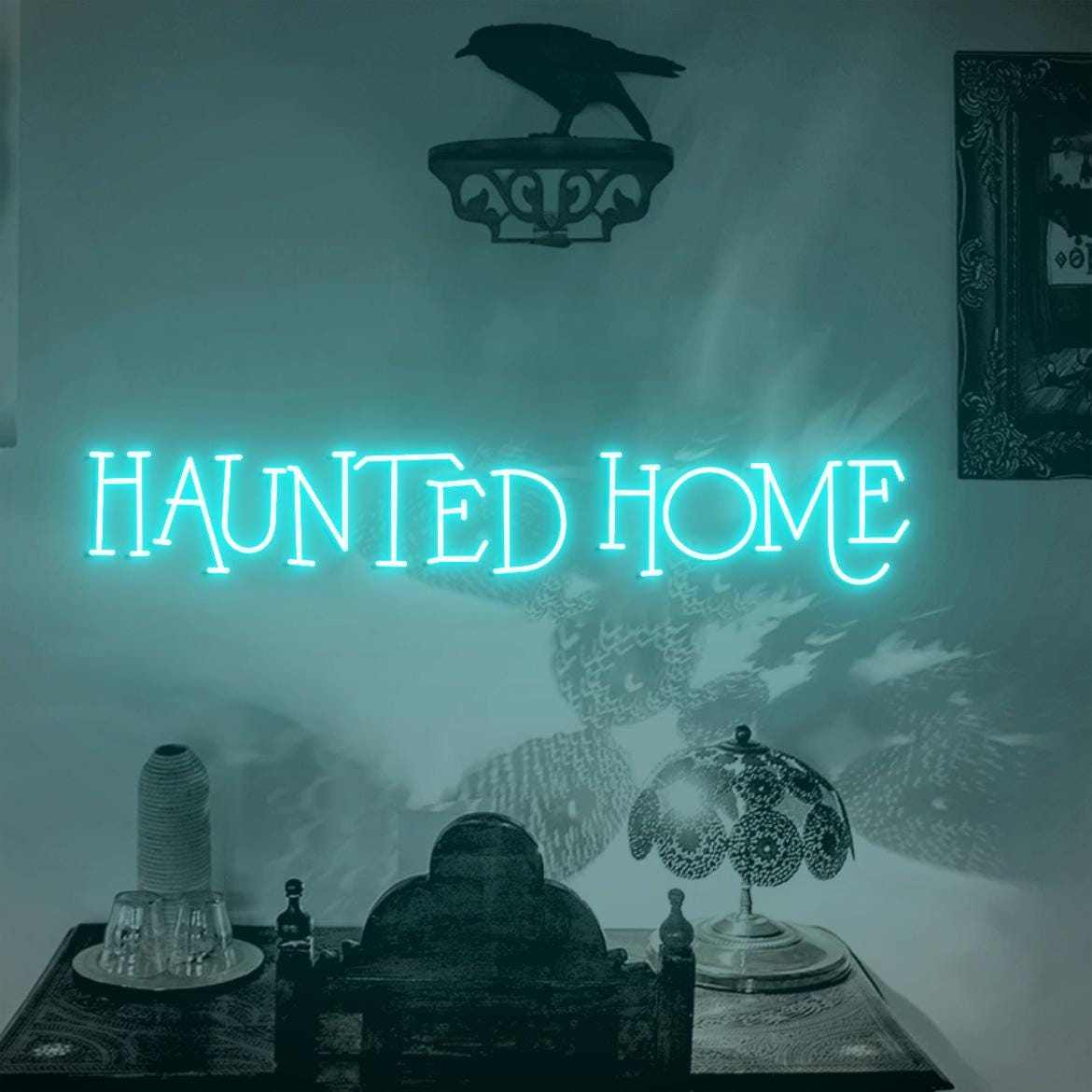 Haunted Home Sign, Haunted Sign Home Decor, Halloween Haunted Home Sign, Halloween Home Decor, Halloween Decor Idea, Haunted House Decor