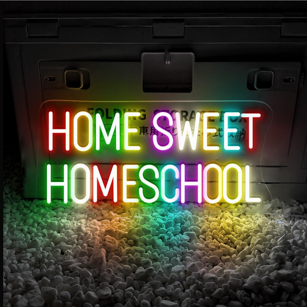 Home Sweet Homeschool Neon Sign, Positive Affirmation, Kids Wall Neon, Growth Mindset, Classroom Decor, Positive Classroom, Education Gifts