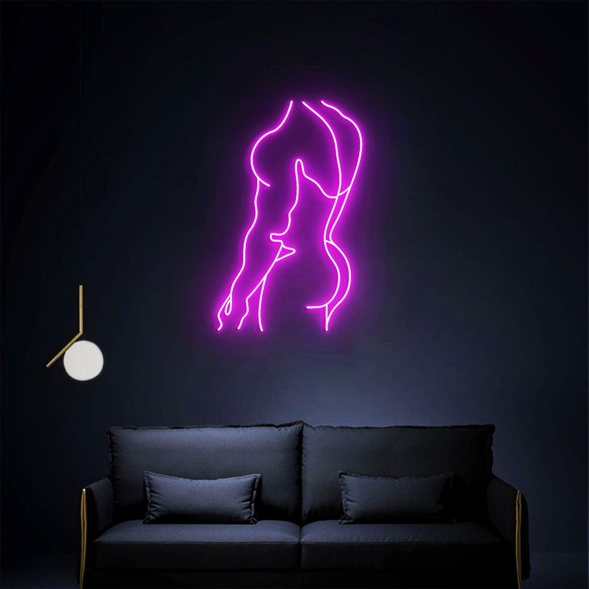 Man Neon Sign, Man Bedroom Wall Decor , Masculine Art, Man Wall Art , Man Body Wall Art Sign, Man Art