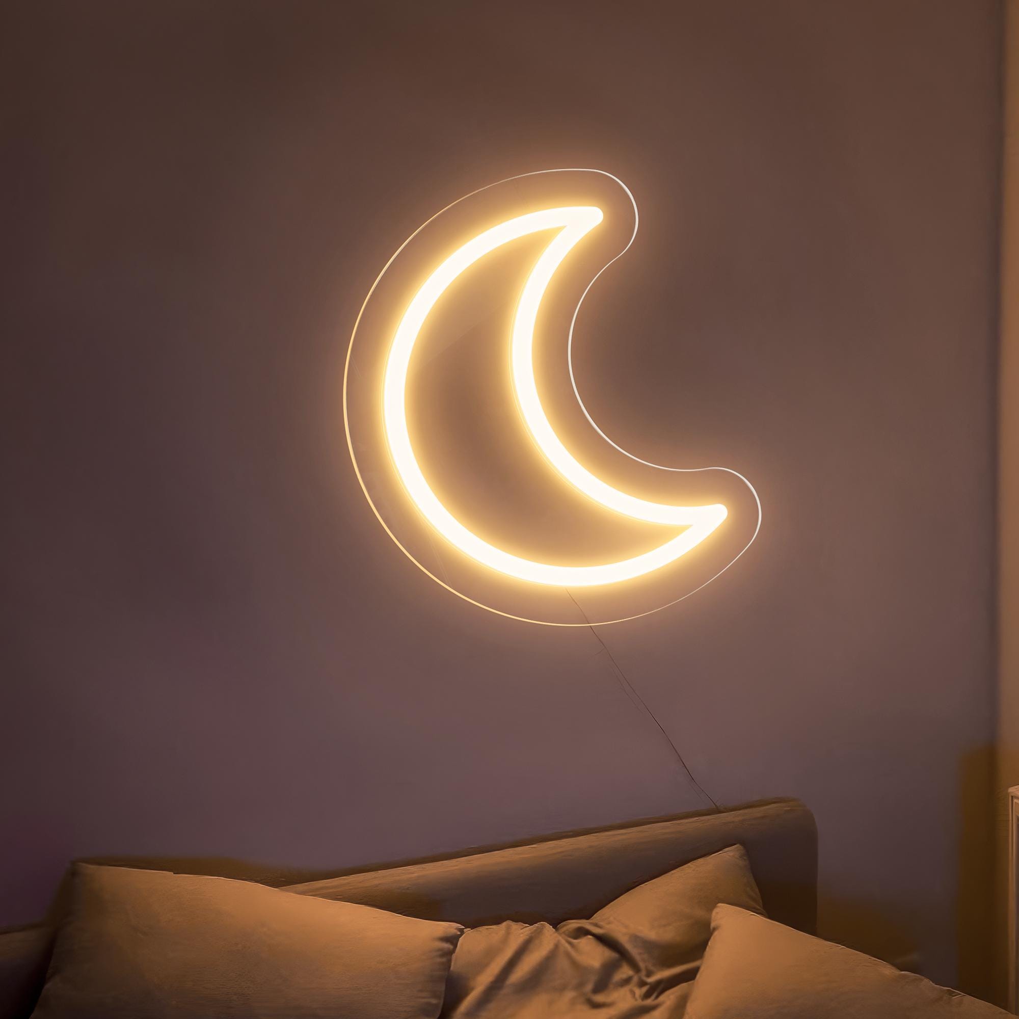 Moon Neon Sign, Moon Decor Neon Light, Kids Room Decor, Personalized LED neon light, Nursery Led Light,Birthday Gift,Living Room Decor,