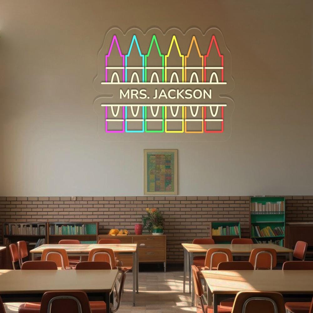 Customized Name Teacher Neon, Personalized Teacher Neon, Custom Teacher Neon, Gift for Teachers, Kindergarten Teacher, Teacher Appreciation