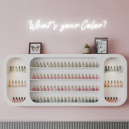 What's your Color? Nail Beauty Neon Light Sign, Nail Room Wall Art, Neon Sign for Nail Polish Rack Wall, Nail Business Wall Sign Display
