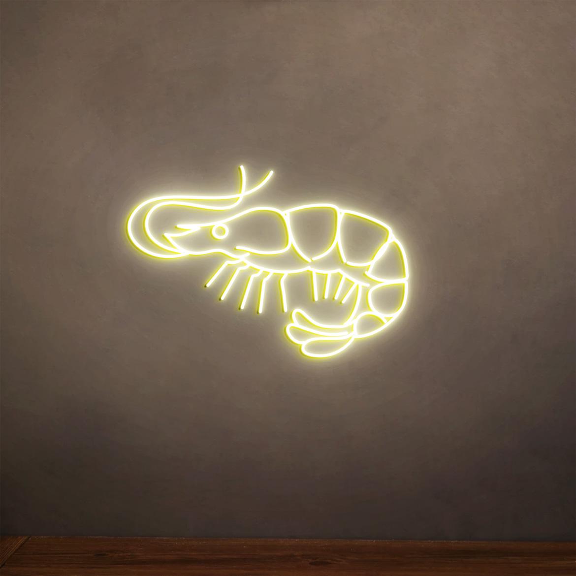 Shrimps Led Neon Light, Seafood Restaurant Wall Decor, Shrimps Decorations, Ocean Animals Shrimps, Shrimps Kitchen Chef Decor, Cute Shrimps