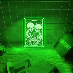 Valentines Day Neon Women, The Lovers Tarot Card Neon, Skeleton Lovers Neon, Gothic Valentine Neon, Couple Matching Neon, Mystical Neon Gift